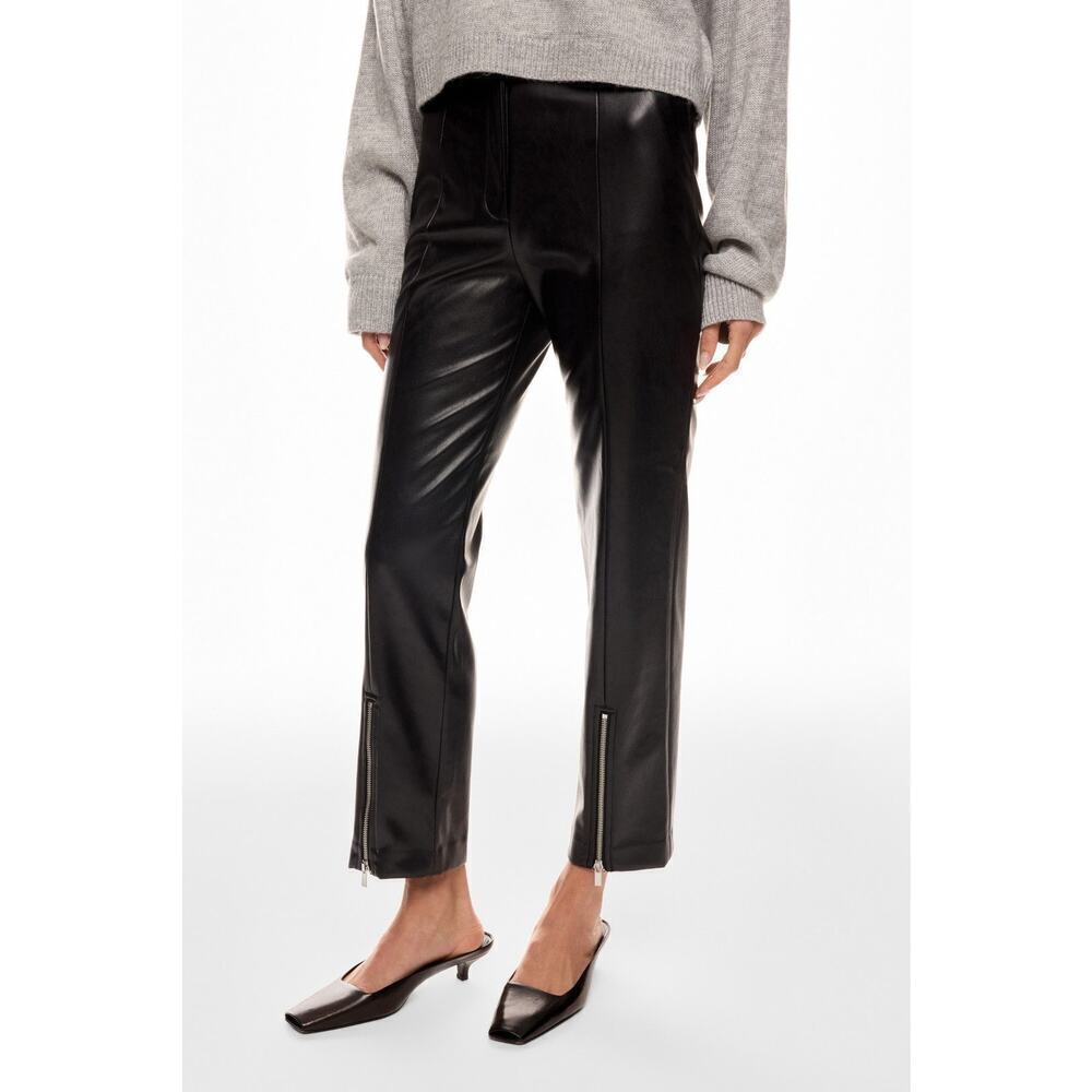 Derek Lam Collective Women’s Black Faux Leather Pants Size 12 *EUC
